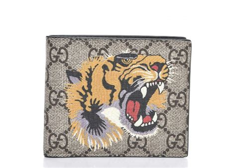 gucci bifold wallet supreme tiger beige|Gucci: Beige GG Supreme Tiger Wallet .